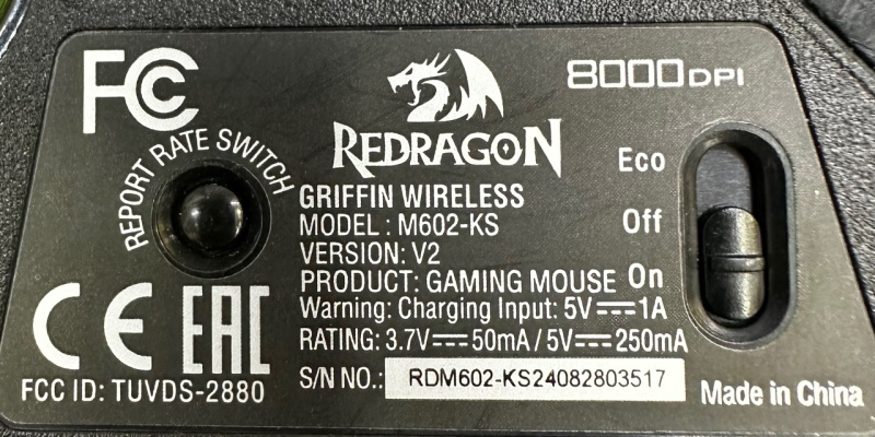 Мышь REDRAGON m602-ks